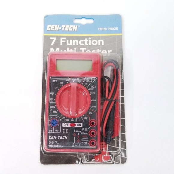 Cen Tech 7 Function Multi Tester Meter LCD Readout - Picture 1 of 5